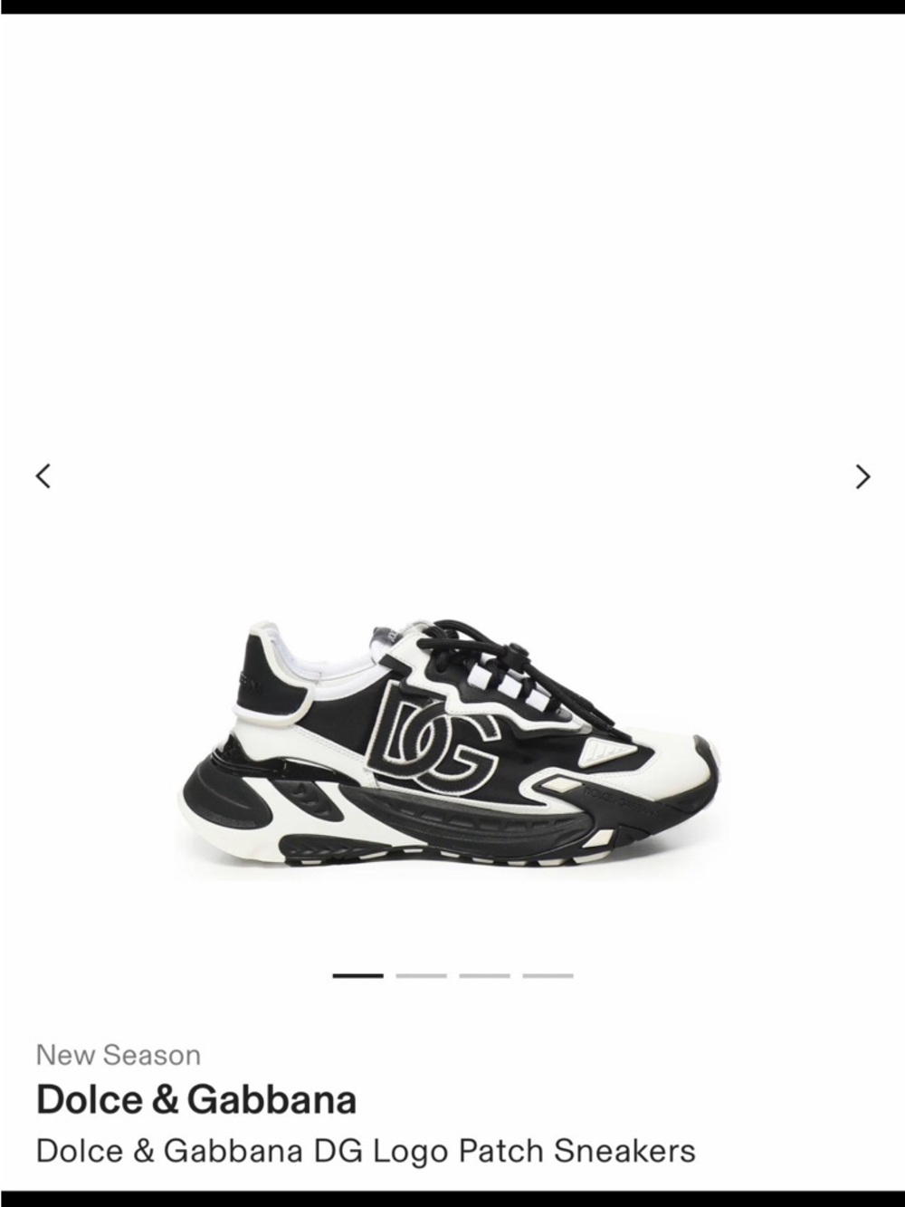 Dolce & Gabbana Black and White DG Logo Sneakers